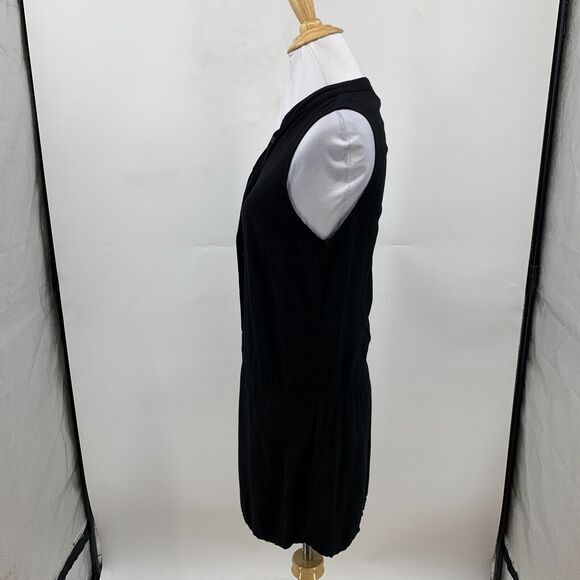 Splendid Tank Dress Womens S Small Black Rayon Unlined Front Button Placket - Picture 5 of 11